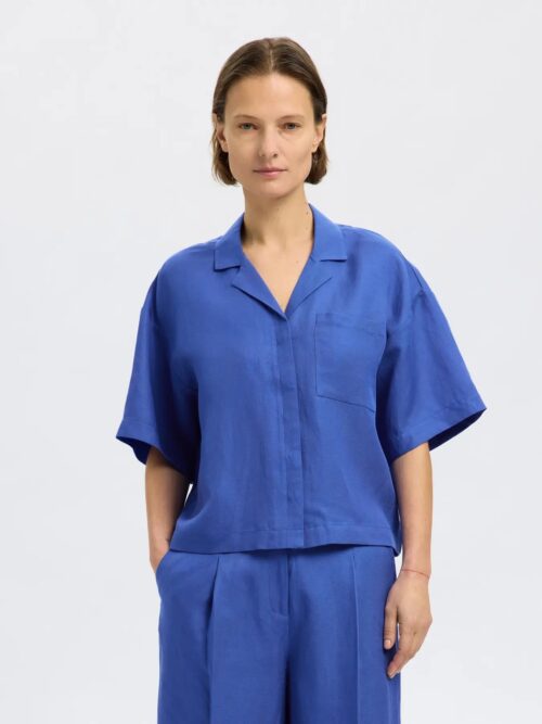 SLFLYRA BOXY LINEN SHIRT