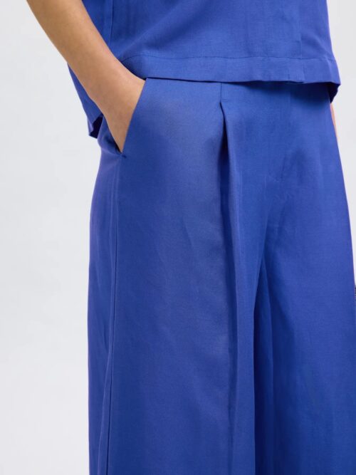 SLFLYRA HW WIDE LINEN PANT B