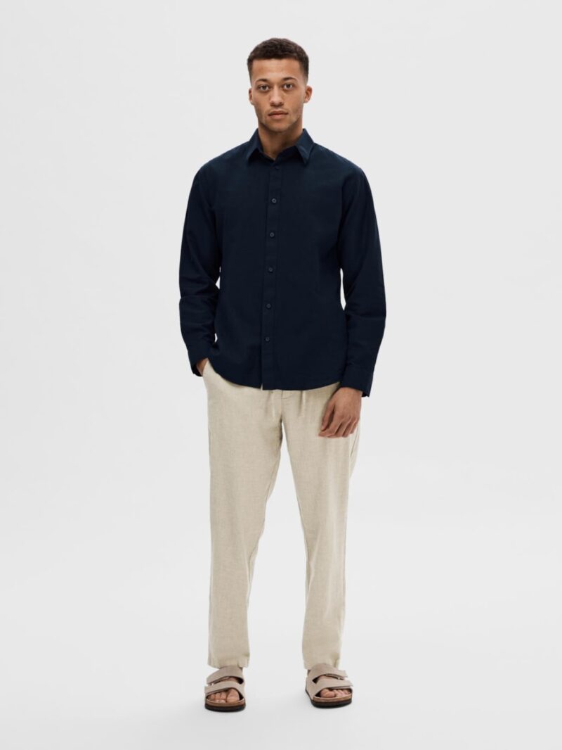SLIM NEW LINEN SHIRT SELECTED - immagine 4