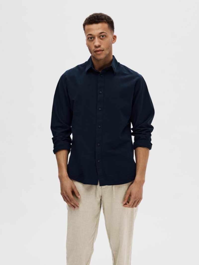 SLIM NEW LINEN SHIRT SELECTED - immagine 5