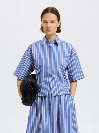SLFFIA 2/4 CROPPED STRIPED SHIRT B