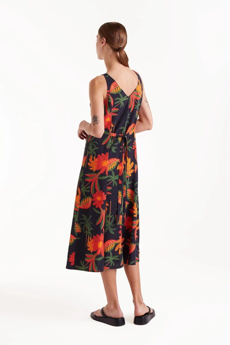 ABITO MIDI CANOTTA FIORI 100% VISCOSA CF - immagine 2