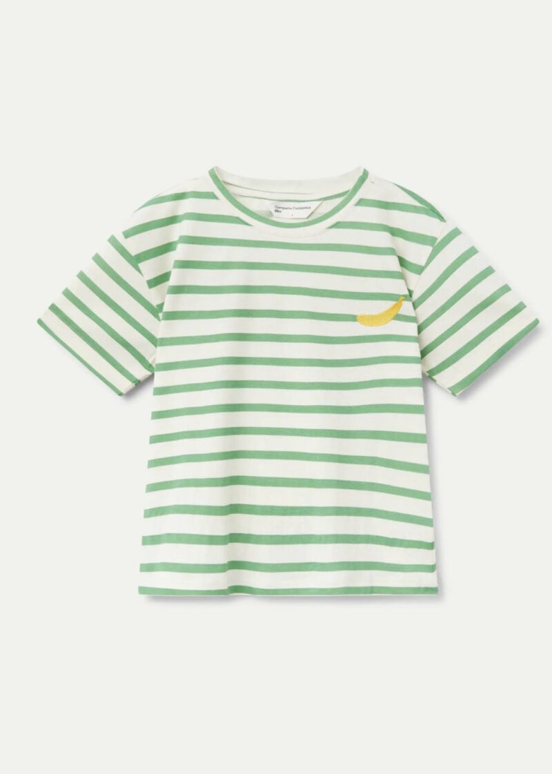 CAMISETA UNISEX ESTAMPADO RAYAS VERDES - immagine 2