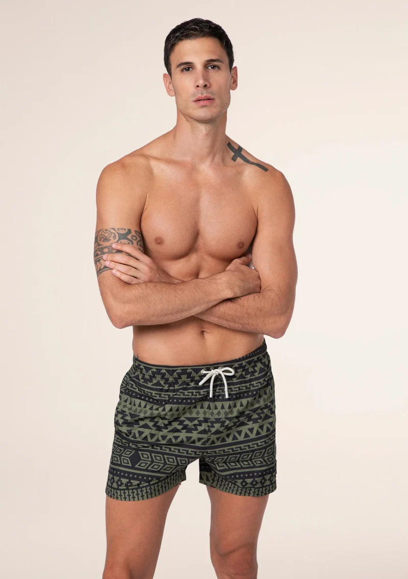 COSTUME BOXER VERDE NERO - immagine 3