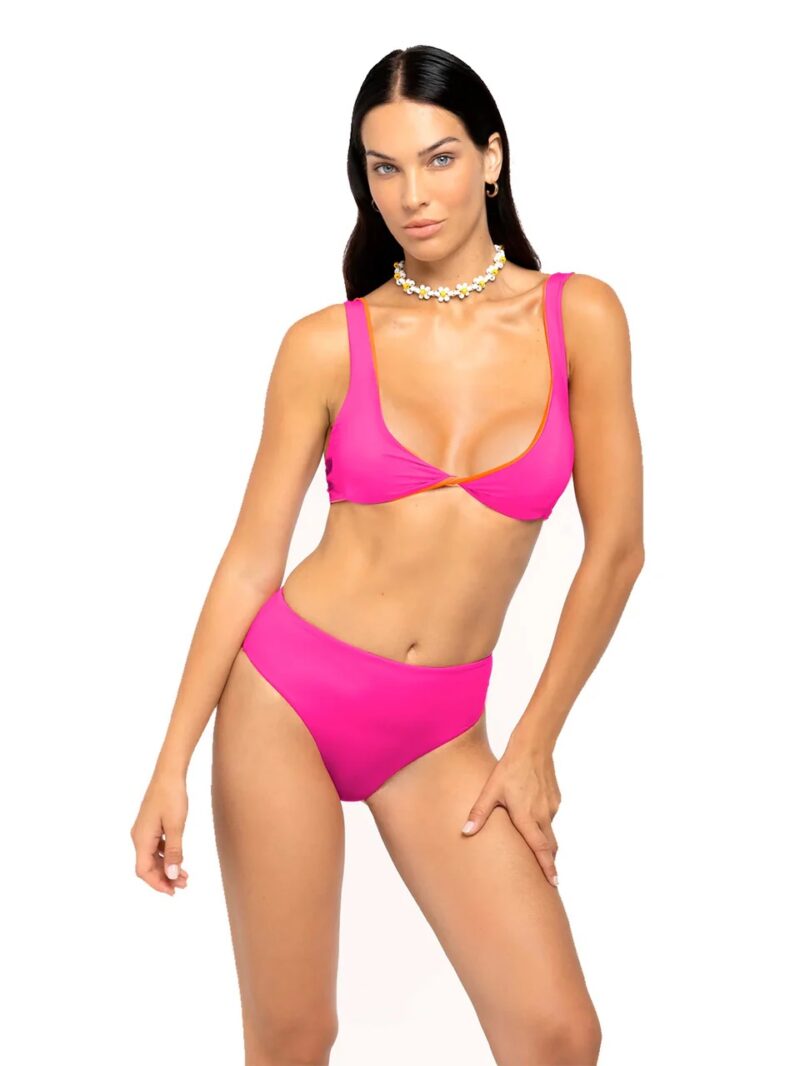 BIKINI TOP E SLIP SILKY COLOURFUL REVERSIBILE