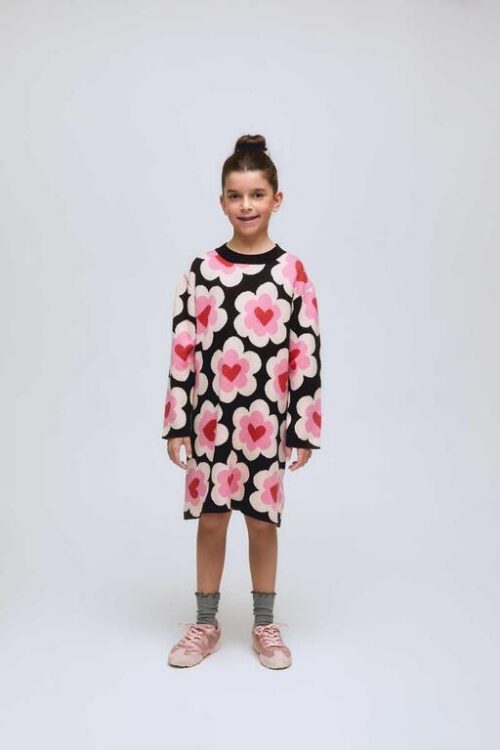 VESTITO CORTO DA BAMBINA CON STAMPA SWEETHEART