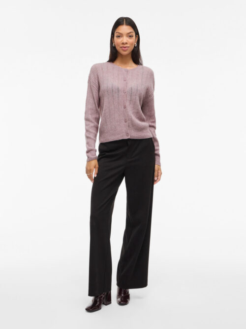 VIPRETTY O-NECK POINTELLE CARDIGAN