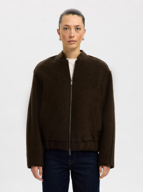 SLFREIGN WOOL BLEND BOMBER JACKET