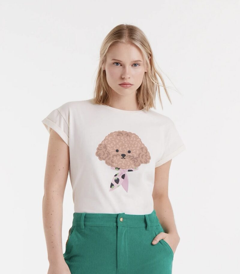 T-SHIRT 100% COTONE STAMPA CANE - immagine 3