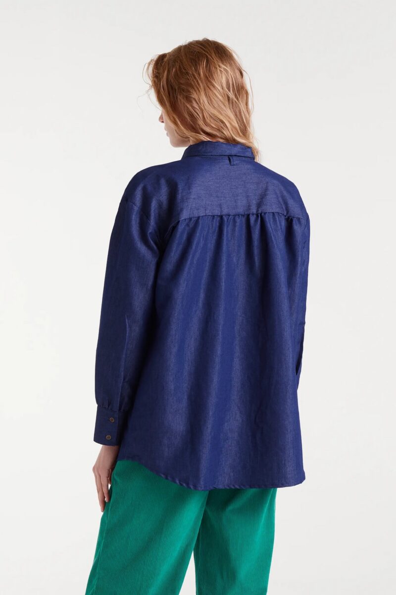 CAMICIA LUNGA EFFETTO JEANS - immagine 3