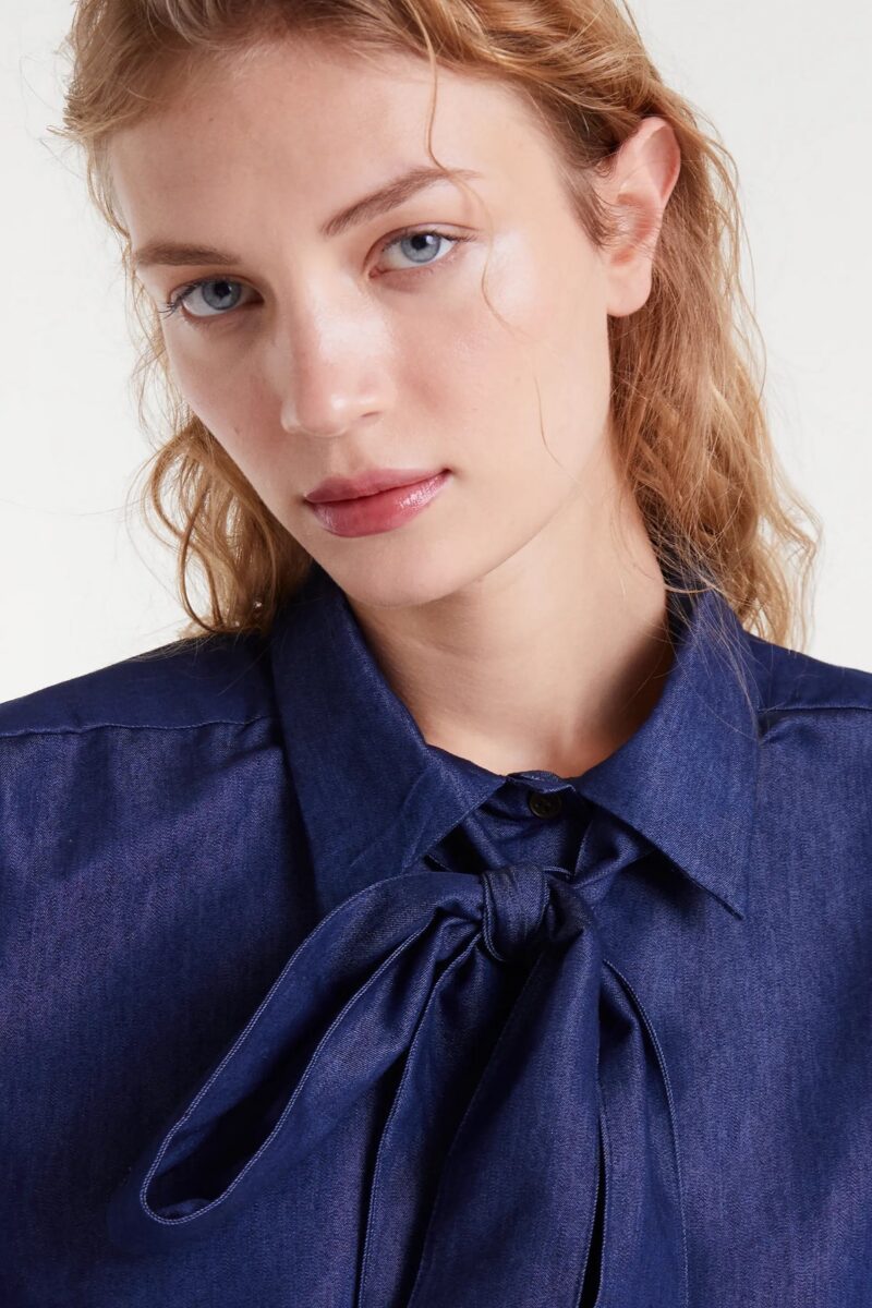 CAMICIA LUNGA EFFETTO JEANS - immagine 4