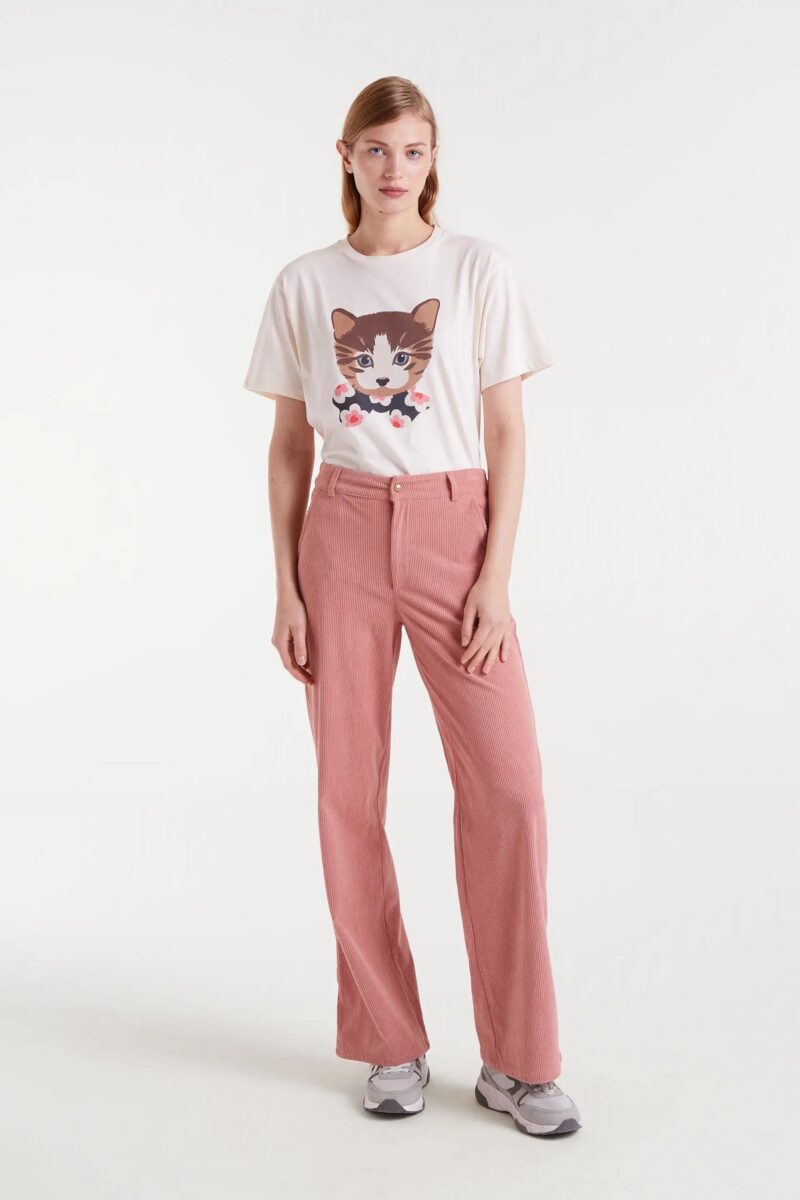 T-SHIRT 100% COTONE CON STAMPA GATTO - immagine 5