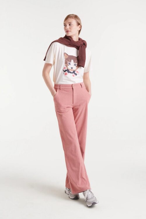 T-SHIRT 100% COTONE CON STAMPA GATTO