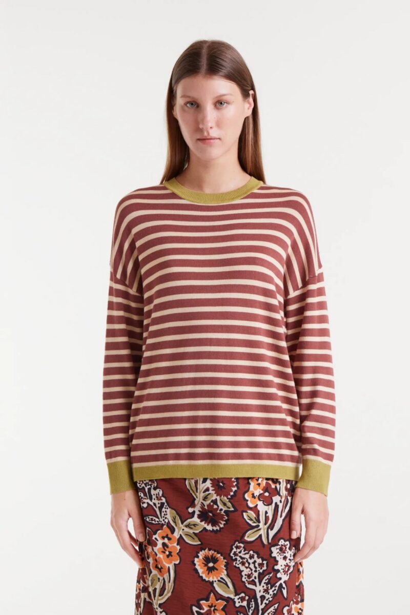 MAGLIONE VISCOSA RIGHE - immagine 2