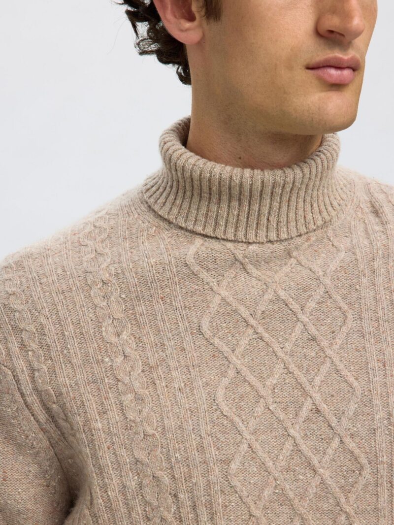 SLHNEIL LS KNIT RELAXED CABLE ROLL NECK - immagine 4
