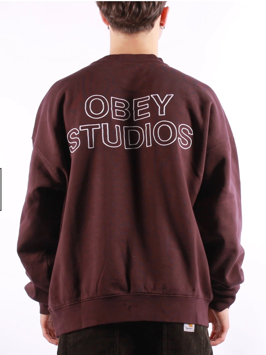 OBEY STUDIOS FADED CREW FLEECE