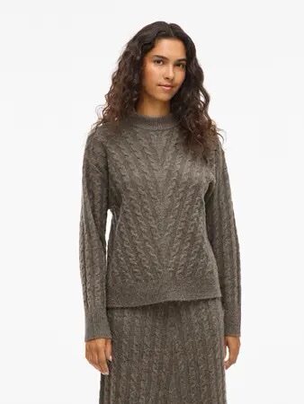 VIRELLI HIGHNECK L/S CABLE KNIT TOP/BFS