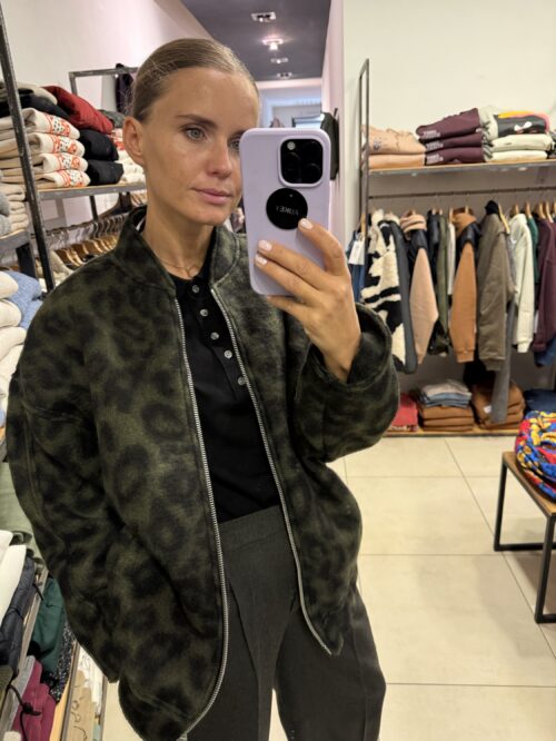 GIACCA BOMBER IN LANA A FANTASIA