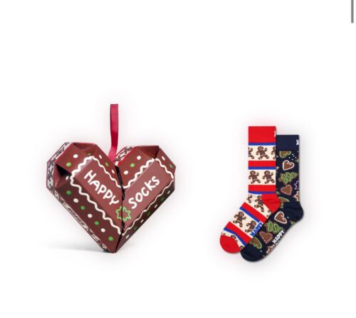 2-PACK GINGERBREAD HEART SOCKS