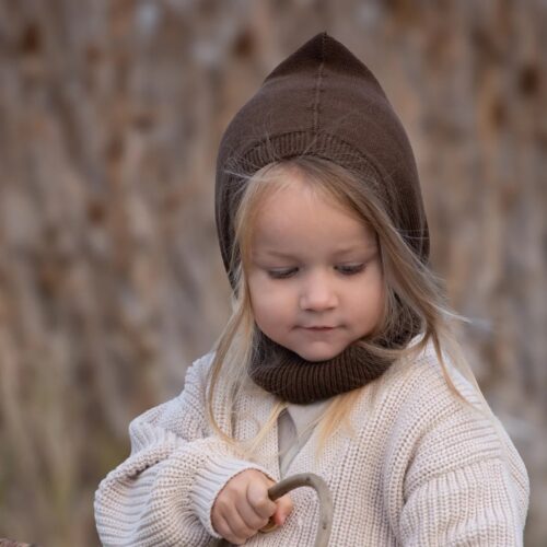 BALACLAVA BIMBA/O IN COTONE ORGANICO