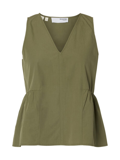 SLFBLAIR SL V-NECK PEPLUM TOP NOOS