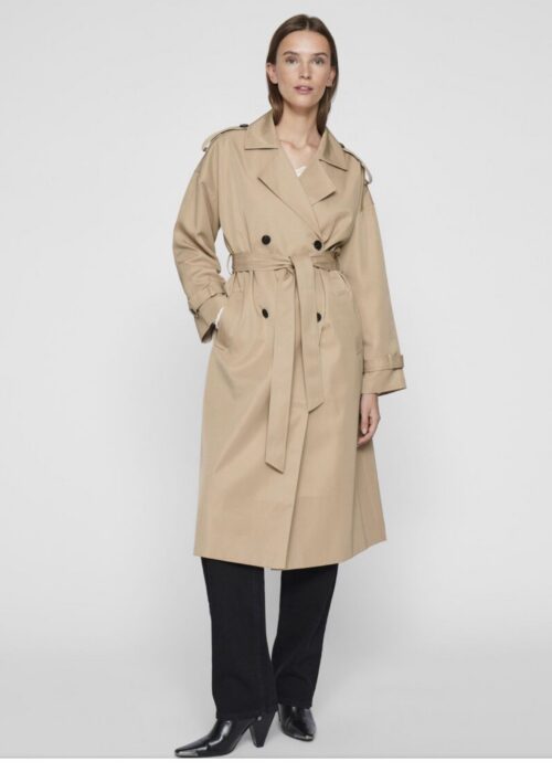 VIADDISON L/S LONG TRENCHCOAT NOOS