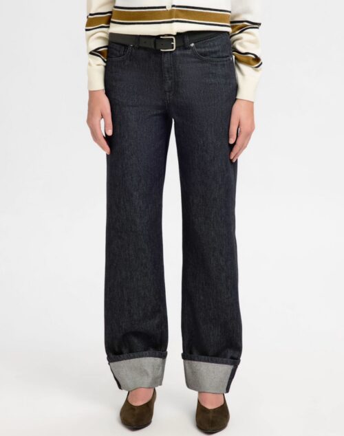 SLFSTRAIGHT LYRA-BORA MW FOLD-UP JEANS