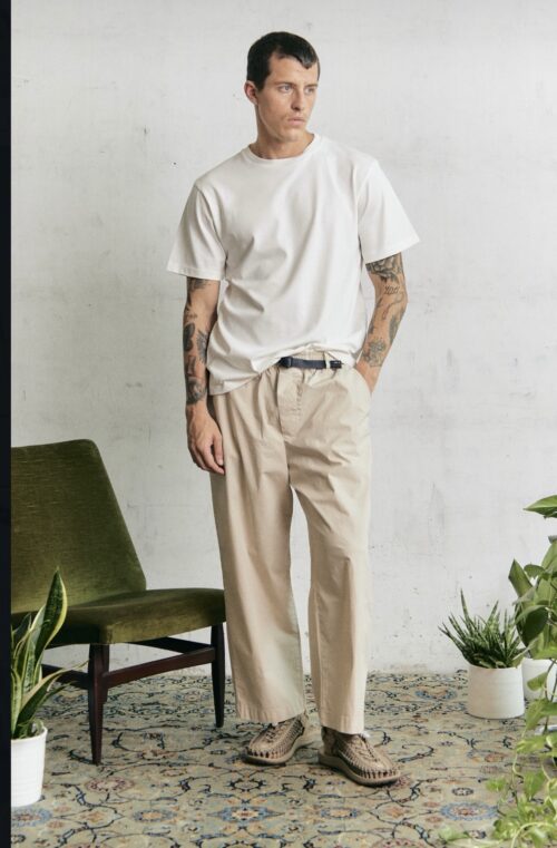 POPELINE CHINO EASYPANTS WIDE FIT S001